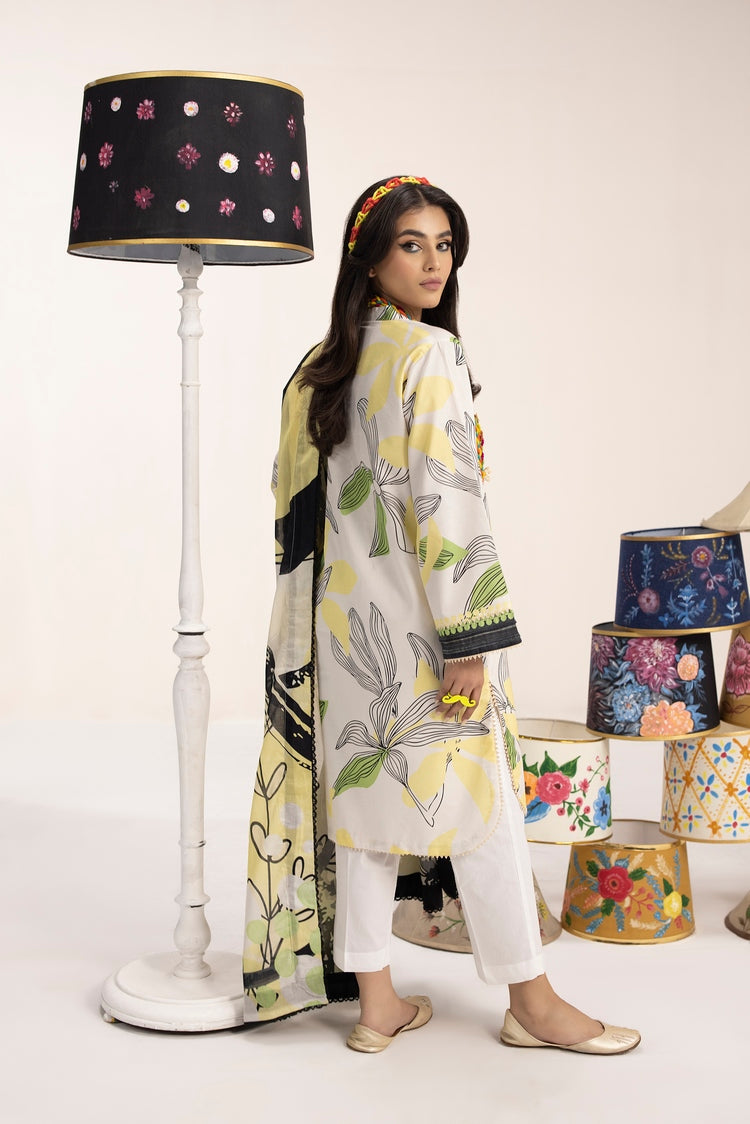 Picture of Ellena - 3-PC Unstitched Digital Printed Lawn Suit - Available at Raja Sahib