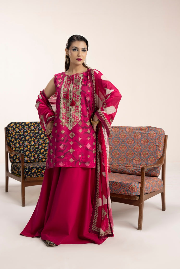 Picture of Ellena - 3-PC Unstitched Digital Printed Lawn Suit - Available at Raja Sahib