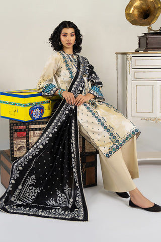 Picture of Ellena - 3-PC Unstitched Digital Printed Lawn Suit - Available at Raja Sahib