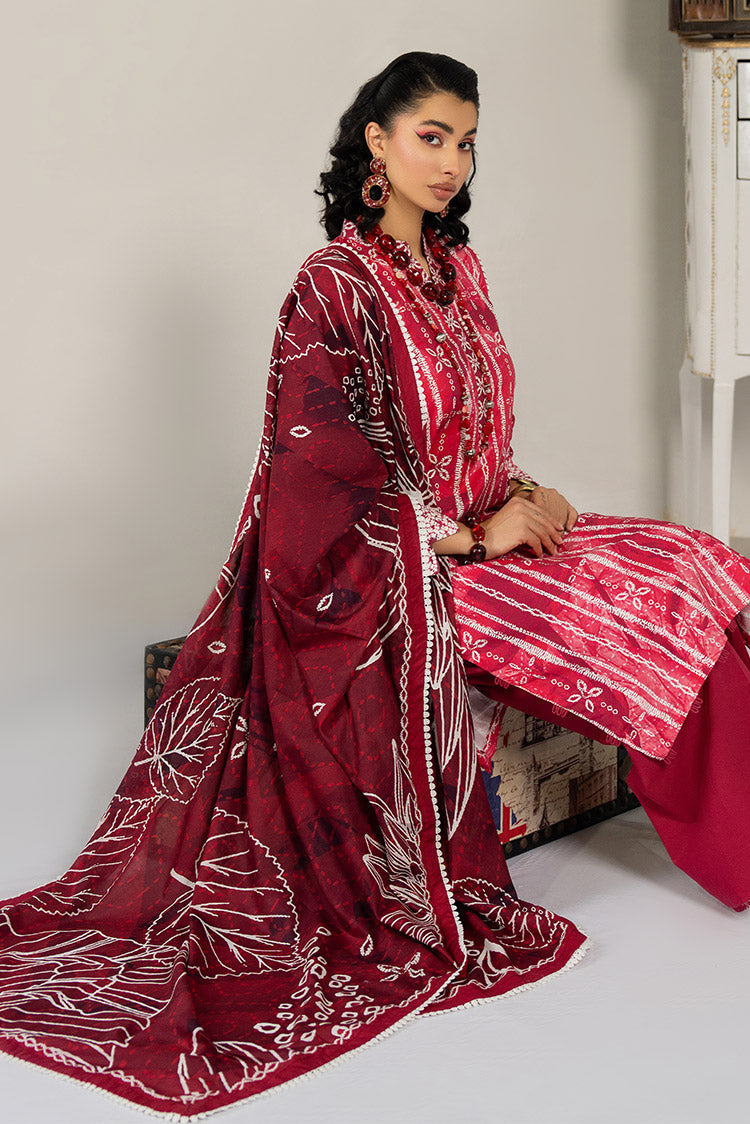 Picture of 3-PC Unstitched Digital Printed Lawn Suit - Available at Raja Sahib