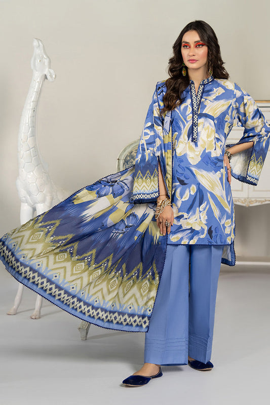 Picture of Ellena - 3-PC Unstitched Digital Printed Lawn Suit - Available at Raja Sahib