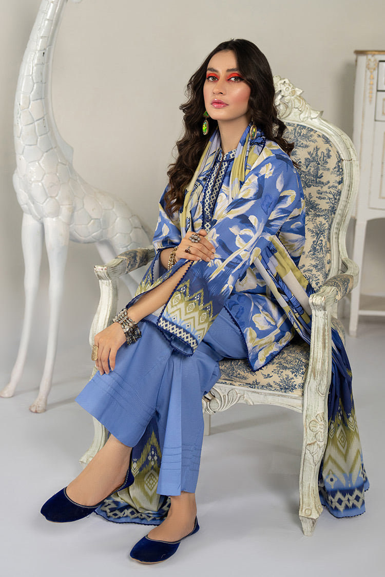 Picture of Ellena - 3-PC Unstitched Digital Printed Lawn Suit - Available at Raja Sahib