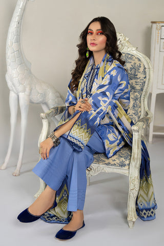 3-PC Unstitched Digital Printed Lawn Suit