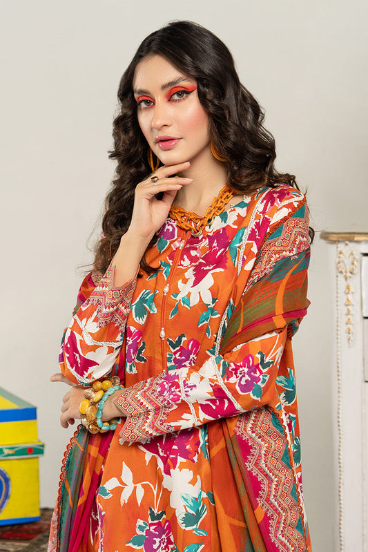 Picture of Ellena - 3-PC Unstitched Digital Printed Lawn Suit - Available at Raja Sahib