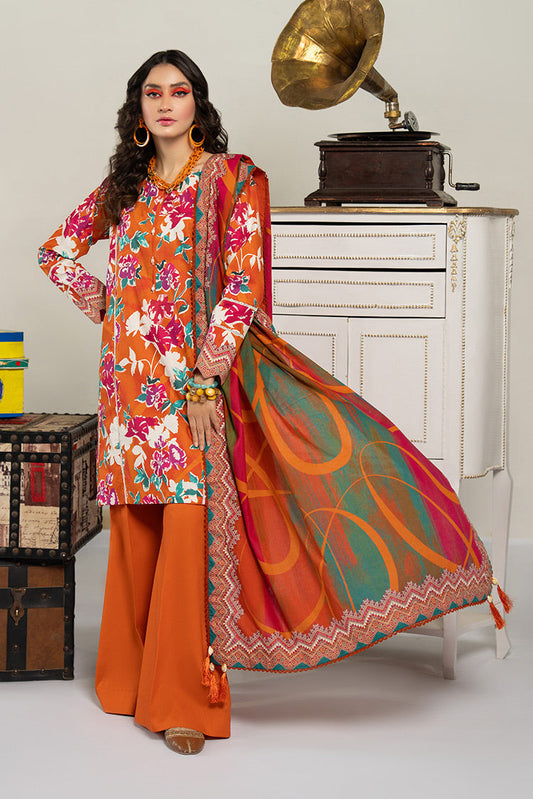 Picture of Ellena - 3-PC Unstitched Digital Printed Lawn Suit - Available at Raja Sahib