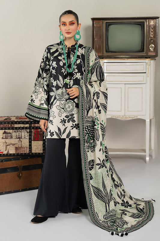 Picture of 3-PC Unstitched Digital Printed Lawn Suit - Available at Raja Sahib