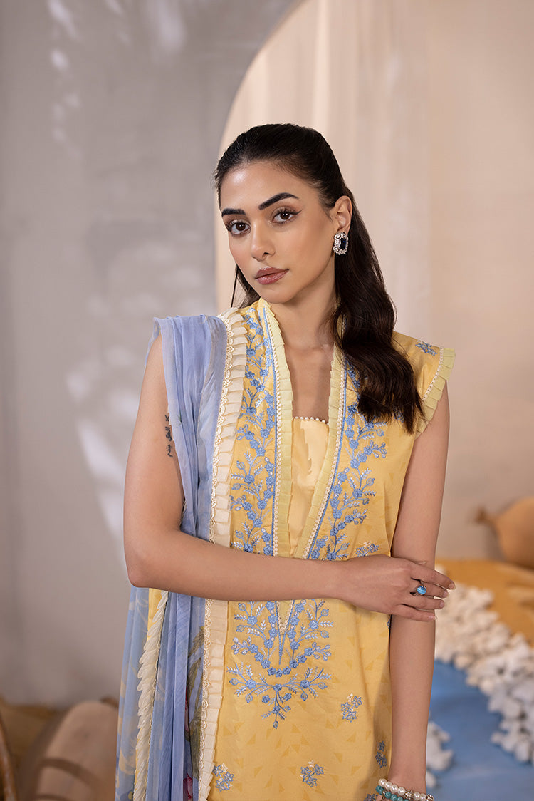 Picture of Ellena - 3-PC Unstitched Embroidered Lawn Suit - Available at Raja Sahib