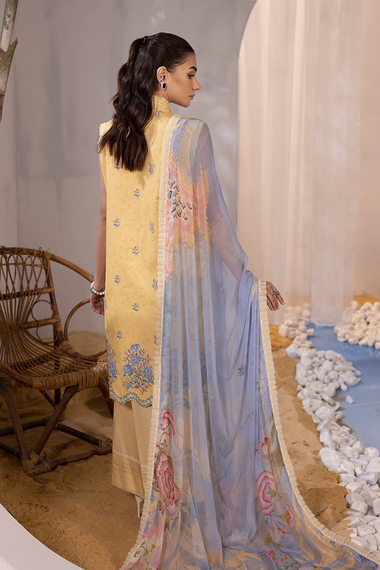 Picture of Ellena - 3-PC Unstitched Embroidered Lawn Suit - Available at Raja Sahib