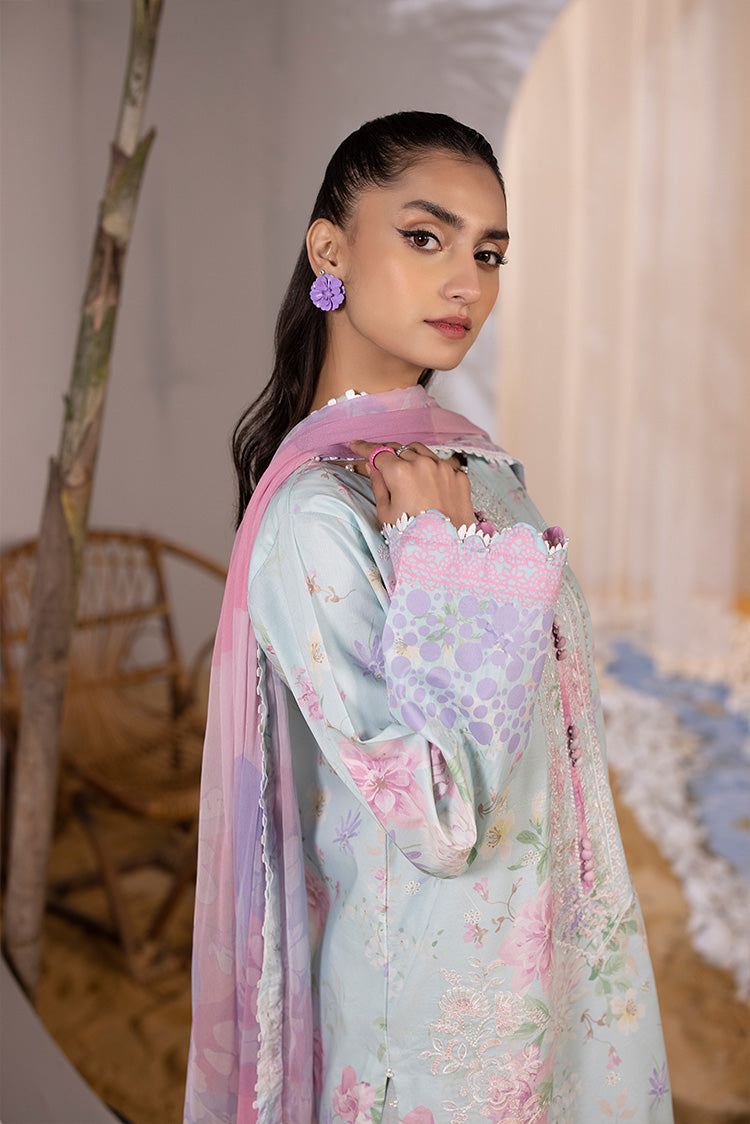 Picture of Ellena - 3-PC Unstitched Embroidered Lawn Suit - Available at Raja Sahib