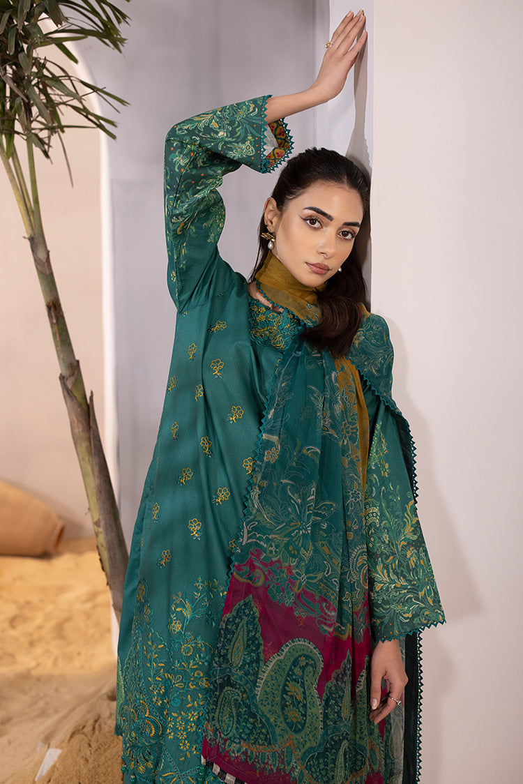 Picture of Ellena - 3-PC Unstitched Embroidered Lawn Suit - Available at Raja Sahib