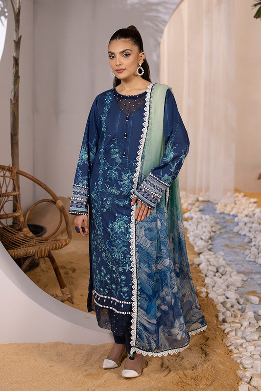 Picture of Ellena - 3-PC Unstitched Embroidered Lawn Suit - Available at Raja Sahib