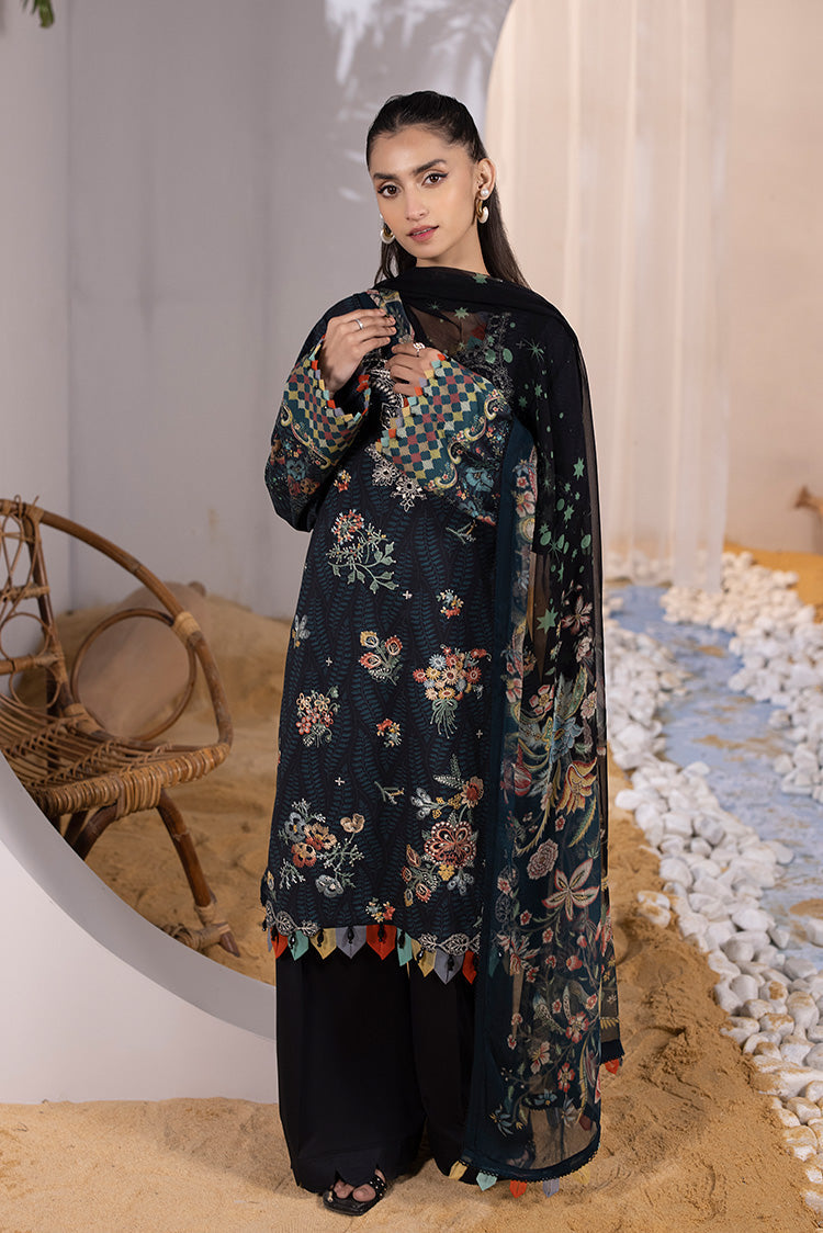 Picture of Ellena - 3-PC Unstitched Embroidered Lawn Suit - Available at Raja Sahib