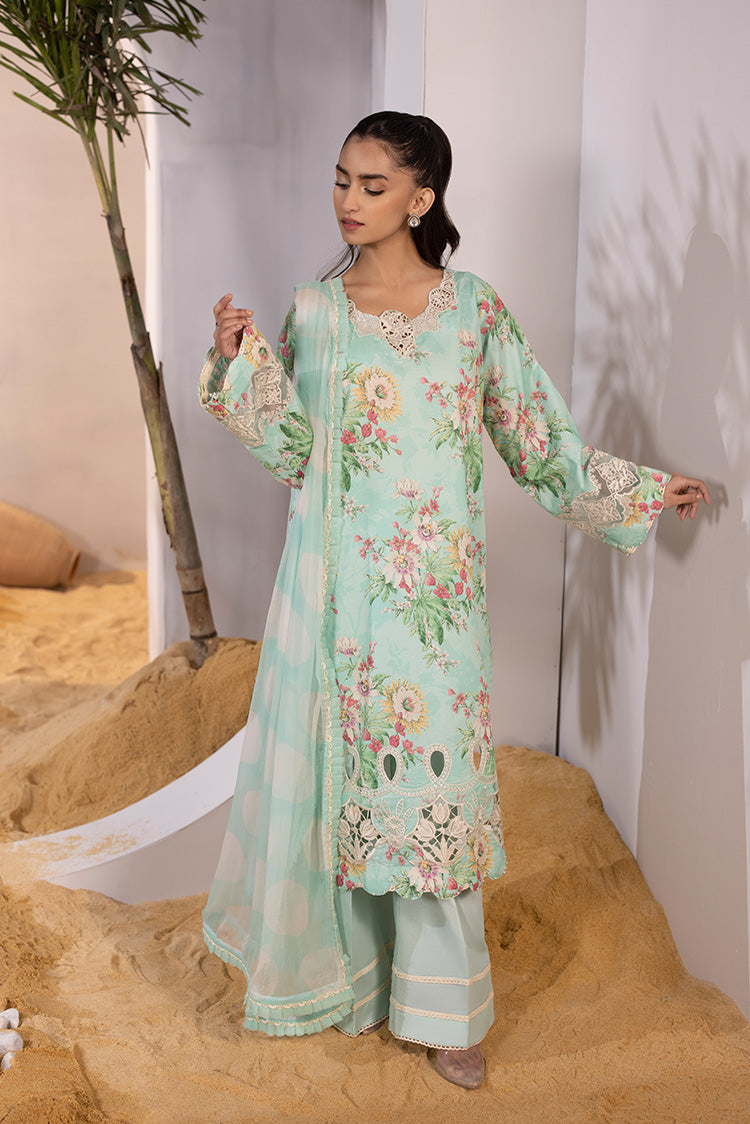 Picture of Ellena - 3-PC Unstitched Digital Printed Lawn Suit - Available at Raja Sahib