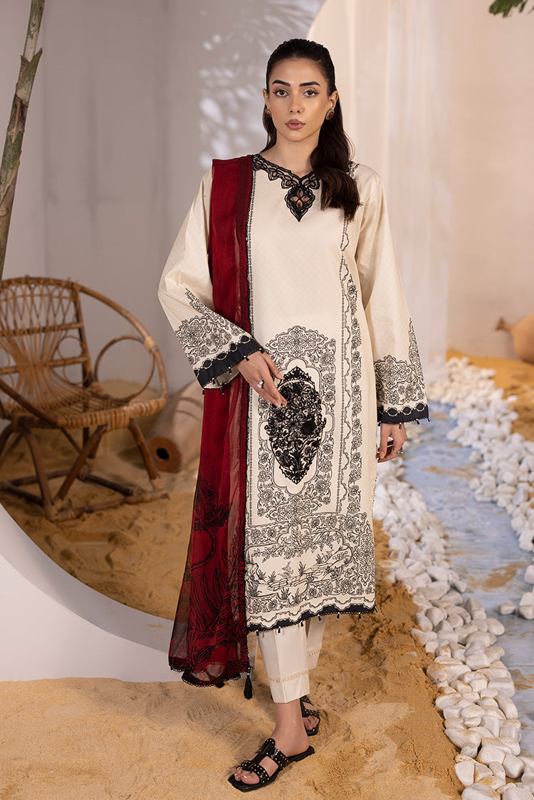 Picture of Ellena - 3-PC Unstitched Digital Printed Lawn Suit - Available at Raja Sahib