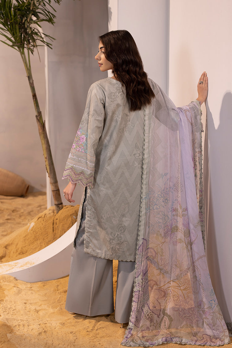 Picture of 3-PC Unstitched Digital Printed Lawn Suit - Available at Raja Sahib