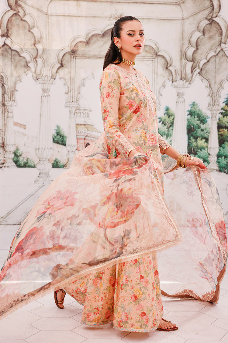 Picture of 3-PC Unstitched Digital Printed Lawn Suit - Available at Raja Sahib