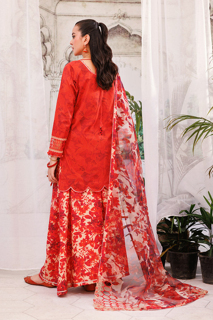 Picture of 3-PC Unstitched Digital Printed Lawn Suit - Available at Raja Sahib