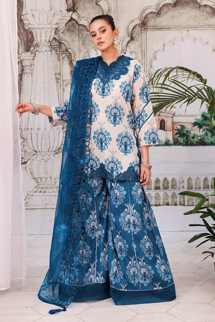 Picture of 3-PC Unstitched Digital Printed Lawn Suit - Available at Raja Sahib