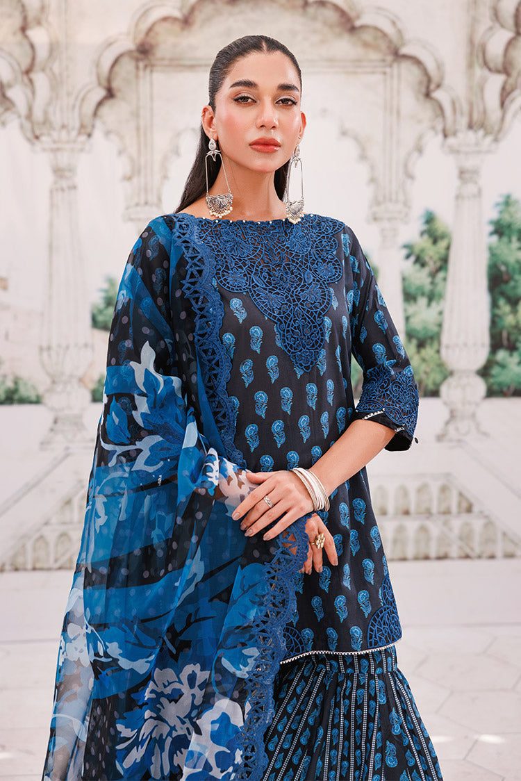 Picture of 3-PC Unstitched Digital Printed Lawn Suit - Available at Raja Sahib