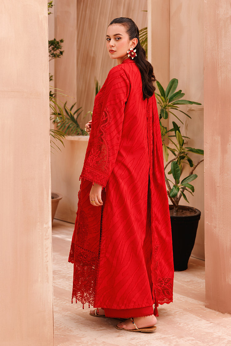 Picture of 3-PC Unstitched Embroidered Chikankari Lawn Suit - Available at Raja Sahib