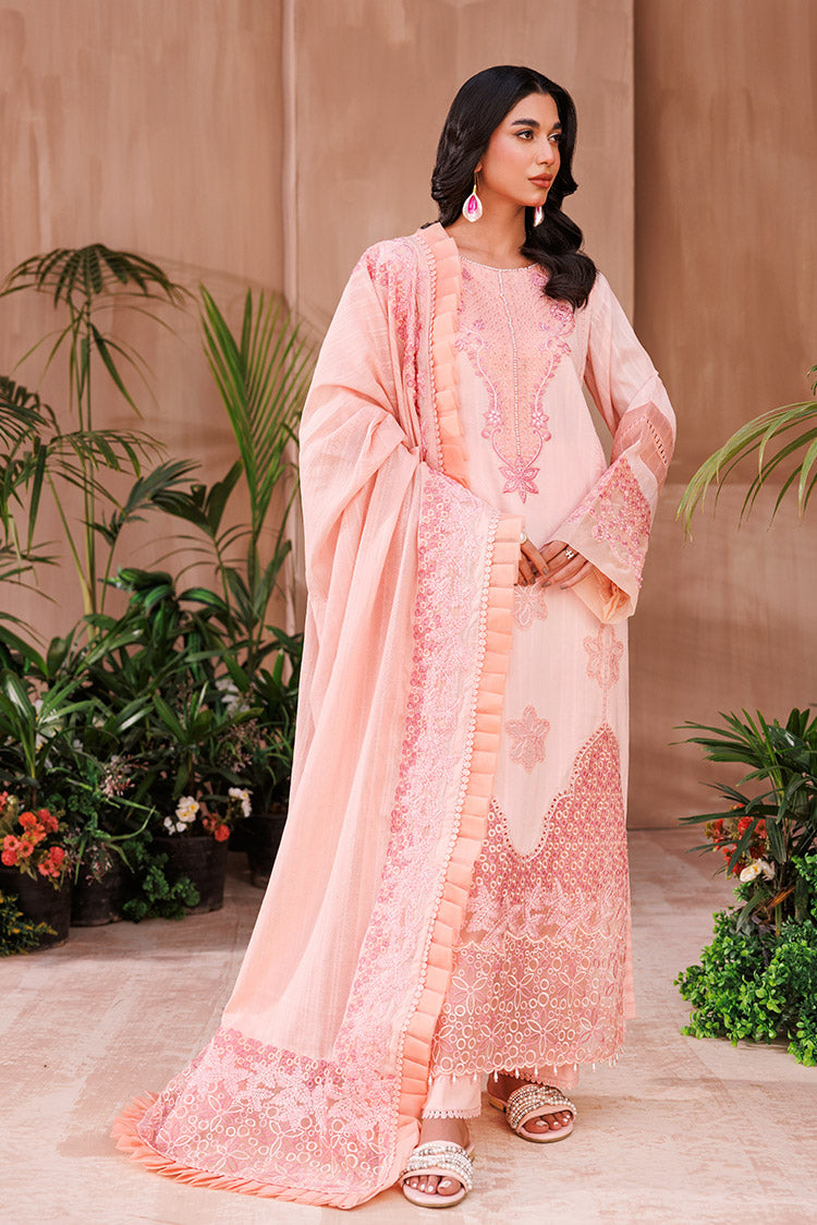 Picture of 3-PC Unstitched Embroidered Chikankari Lawn Suit - Available at Raja Sahib