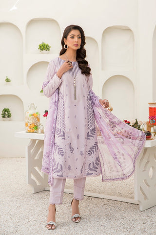 3-PC Stitched Embroidered Suit