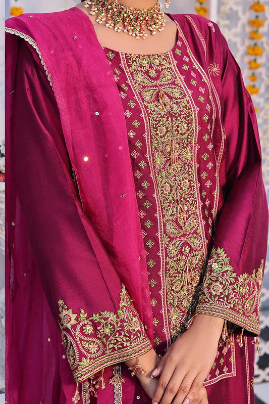 Picture of Tasneem Shamim - Zumra Luxury Festive - Bahar - Cotton Silk - 3-Piece MTO - Available at Raja Sahib