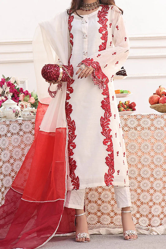 Picture of Tasneem Shamim - Zumra Luxury Festive - Pinar - Diamond Cotton - 3-Piece MTO - Available at Raja Sahib