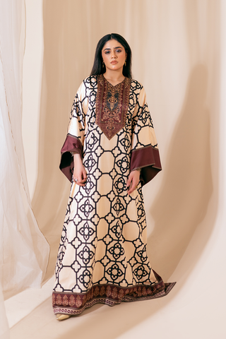 Picture of Fozia Khalid - Kaftaan Casual Pret Collection - Ember Essence - Available at Raja Sahib