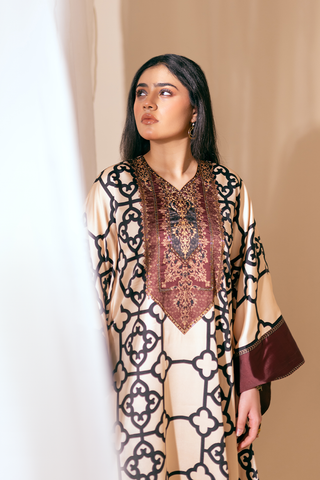 Picture of Fozia Khalid - Kaftaan Casual Pret Collection - Ember Essence - Available at Raja Sahib