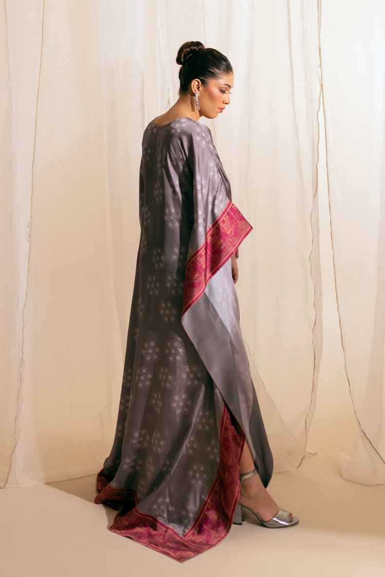 Picture of Fozia Khalid - Kaftaan Casual Pret Collection - Moonlit Kaftaan - Available at Raja Sahib