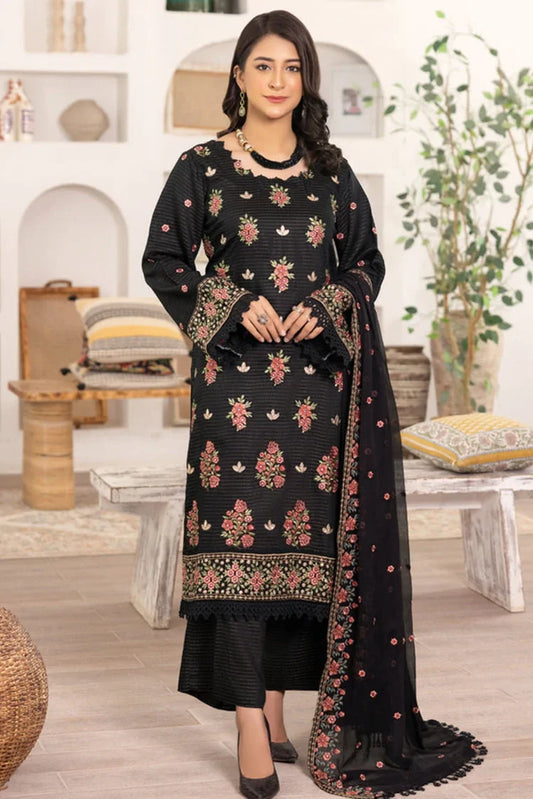 Picture of Kleren - Flora Embroidered Viscose Collection - F-25 - Available at Raja Sahib