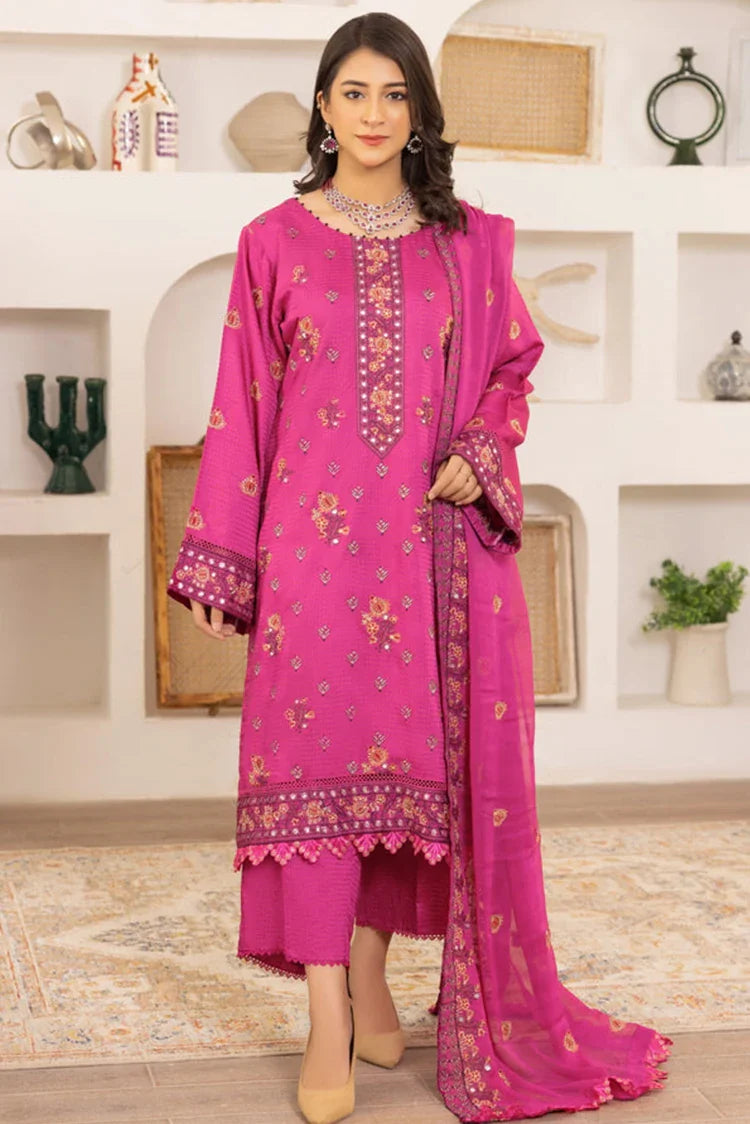 Picture of Kleren - Flora Embroidered Viscose Collection - F-29 - Available at Raja Sahib