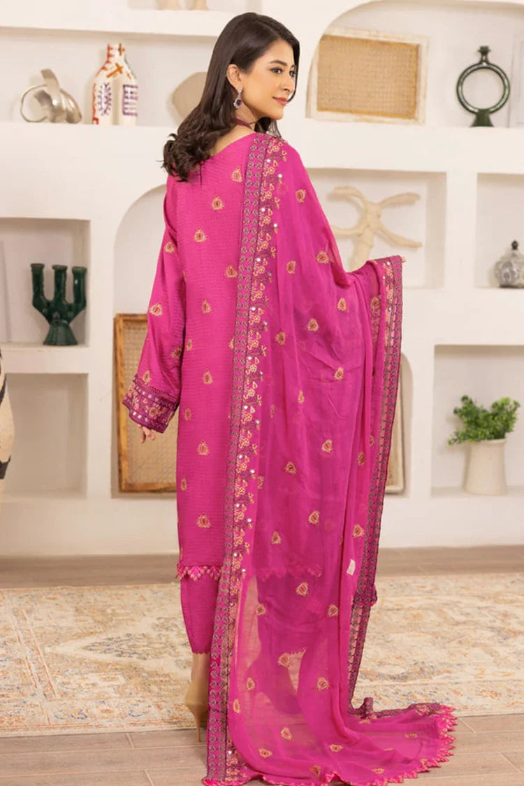 Picture of Kleren - Flora Embroidered Viscose Collection - F-29 - Available at Raja Sahib