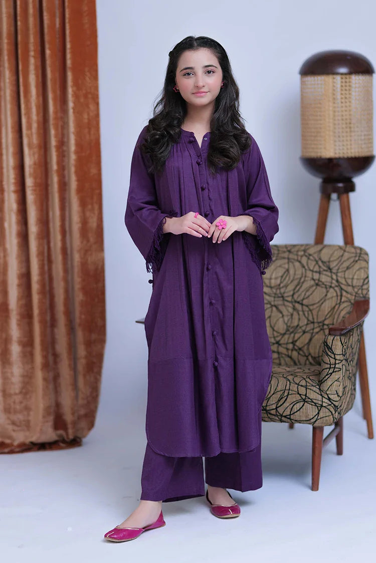 Picture of GAC-02770 | Purple | Casual 3 Piece Suit | Acrylic Fabric - Available at Raja Sahib