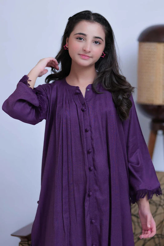 Picture of GAC-02770 | Purple | Casual 3 Piece Suit | Acrylic Fabric - Available at Raja Sahib