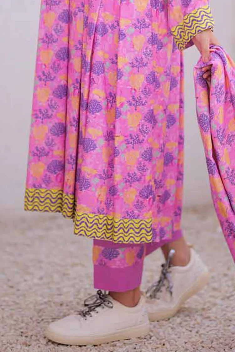 Picture of GAD-02476 | Pink & Multicolor | Casual  3 Piece Suit | Marina Fabric Printed - Available at Raja Sahib