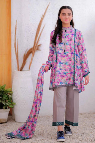 Picture of GAD-02478 | Grey & Multicolor | Casual  3 Piece Suit | Marina Fabric Printed - Available at Raja Sahib