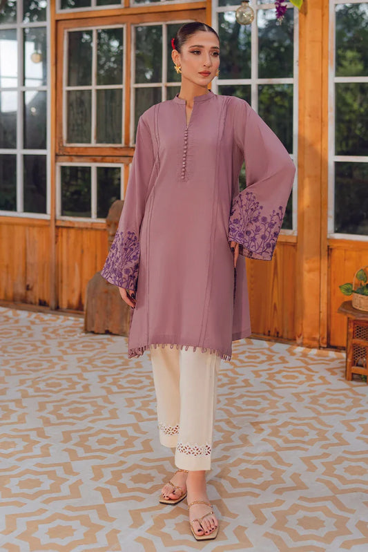 Picture of Ghonche - Baroque Unstitched Collection '24 - Dusty Grape - Available at Raja Sahib