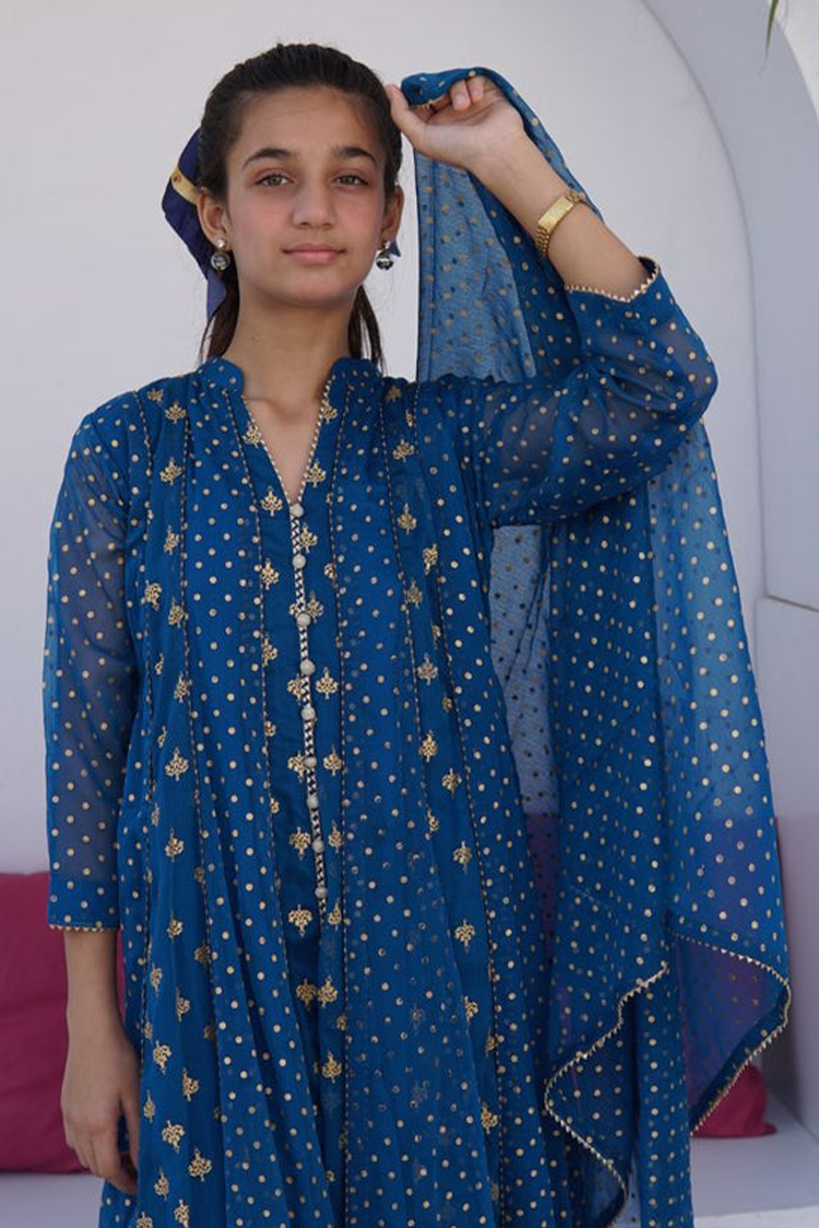 Picture of Abaan Zohan - Haya Kids Collection - Peacock - Available at Raja Sahib