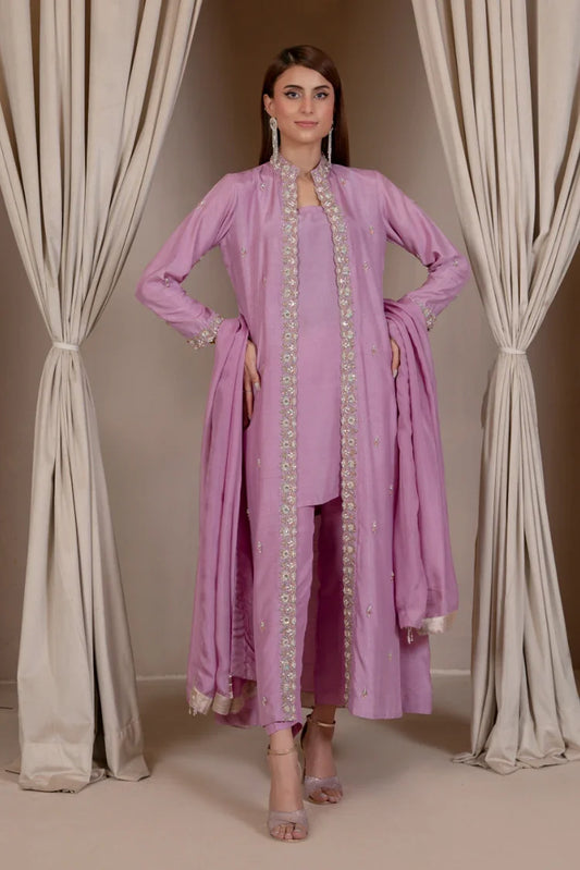 Picture of Hadia Batool - Mushq Pret Collection - Rose - Available at Raja Sahib