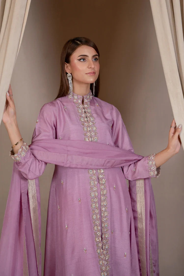 Picture of Hadia Batool - Mushq Pret Collection - Rose - Available at Raja Sahib