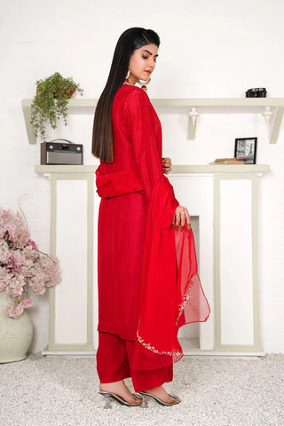 Picture of Hadia Batool - Celeste Pret Collection - Red Rouge - Available at Raja Sahib