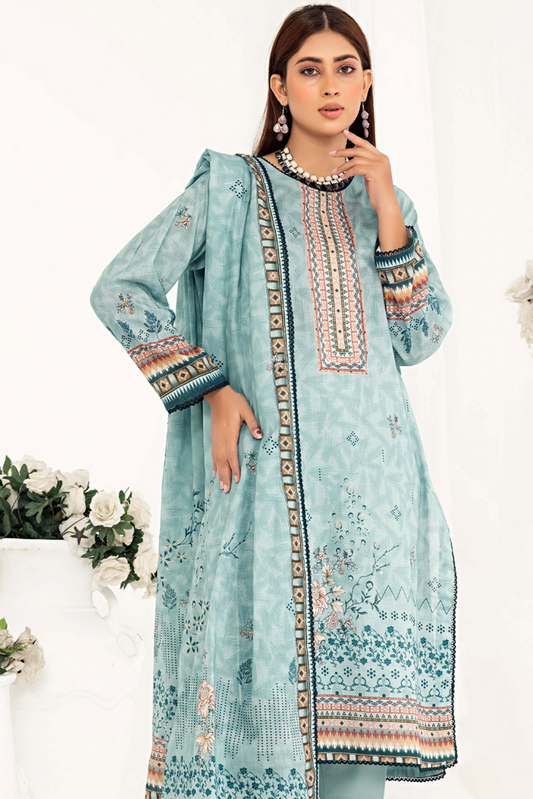 Picture of Humdum - H Prints Unstitched Lawn - D15 - Available at Raja Sahib