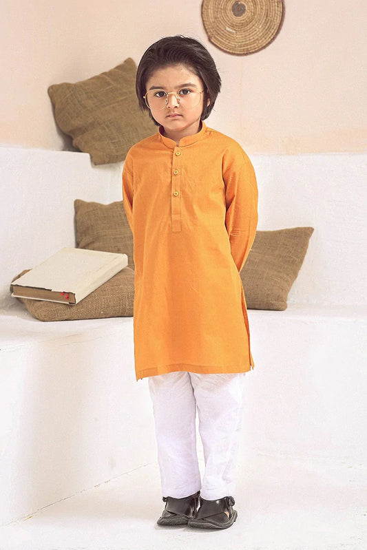 Picture of Istor - 2 PC Stitched - Kids Suit - Orange - IST-102 - Available at Raja Sahib