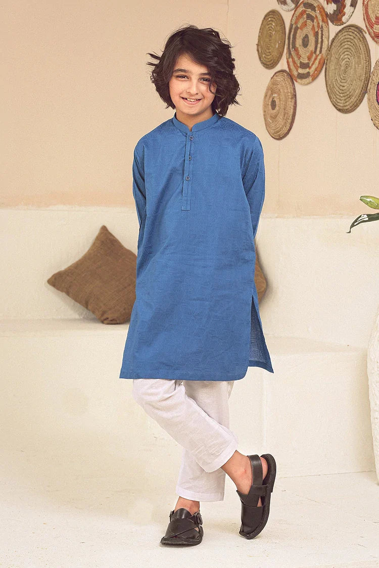 Picture of Istor - 2 PC Stitched - Kids Suit - Royal Blue - IST-103 - Available at Raja Sahib