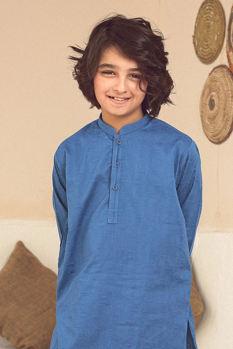 Picture of Istor - 2 PC Stitched - Kids Suit - Royal Blue - IST-103 - Available at Raja Sahib