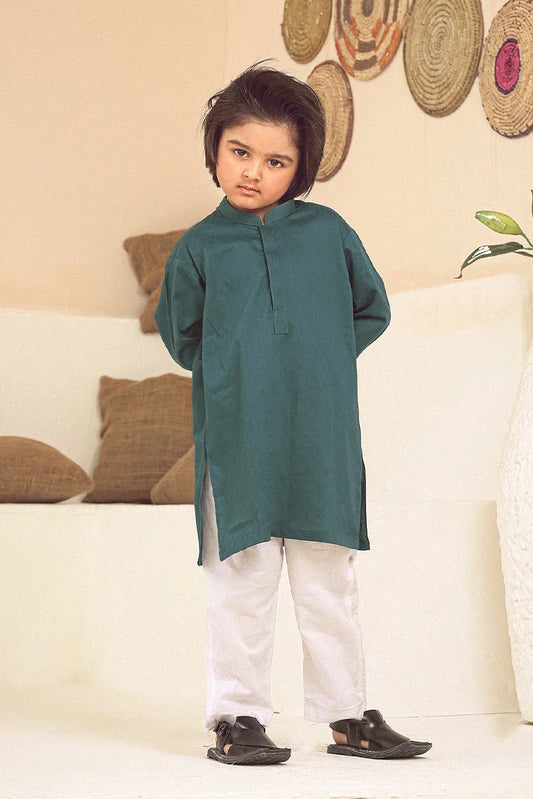 Picture of Istor - 2 PC Stitched - Kids Suit - Green - IST-105 - Available at Raja Sahib