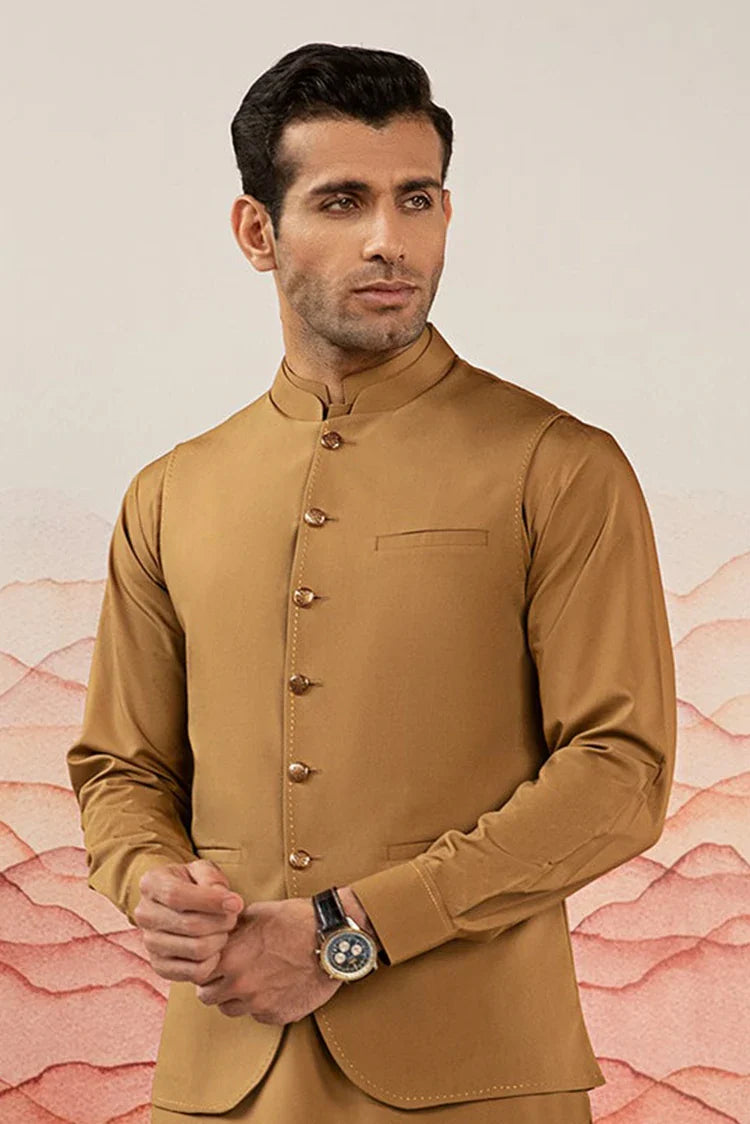 Picture of Istor - Waistcoat - Glory-Camel - IST-114 - Available at Raja Sahib