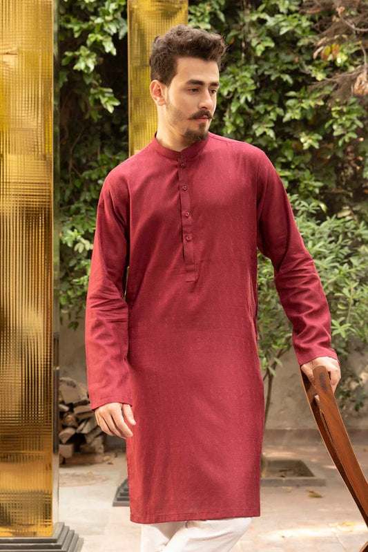 Picture of Istor - 1 Pc Stitched - Blood Red Kurta - IST-16 - Available at Raja Sahib